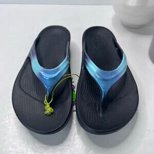 OOFOS OOLALA Luxe Flip Flop Sandal Slip On Frost Women's 6 EU 37 NWT-tag no box